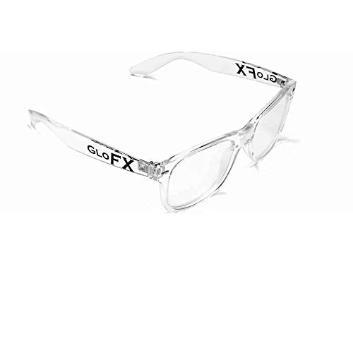 GloFX Ultimate Diffraction Glasses - Clear - 3D Prism Rainbow Effect - Great Edm, Festival, Concert, Fireworks, Christmas ...