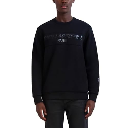 KARL LAGERFELD mens Long Sleeve Pullover Relaxed Fit Sweatshirt