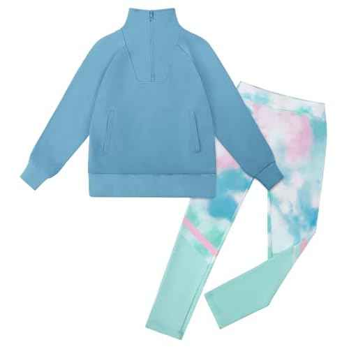 GRACE KARIN Girls Fall Outfit Teen 2 Piece Sweatshirt Sweatpant Back To School Tracksuit Fashion Cute Clothes Size 6-12