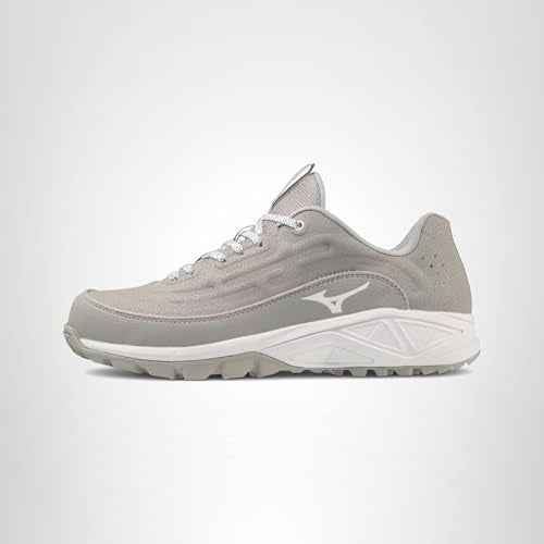 Mizuno Women's Ambition 3 FP Low AS Softball Cleat, Grey/White, 5
