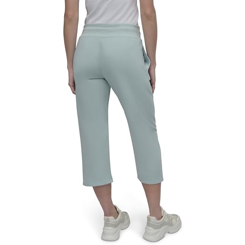 DKNY Women's Mini Stud Logo Cropped Sweatpant