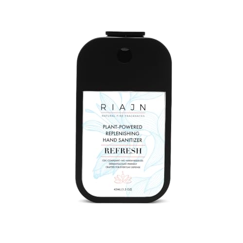 RIAJN Replenishing Hand Sanitizer Mist | Scented Pocket Power Mist | Skin-Safe & Non-Irritating | Hydrating Sanitizer Spra...