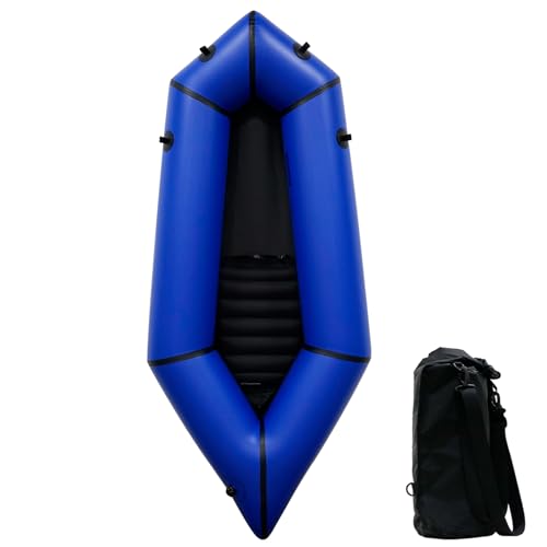 JUSTOOP Lightweight Packrafts, TPU Inflatable Kayak for Flat Water Rafting Camping Trip/Fishing/Water Adventures 1 Person/...