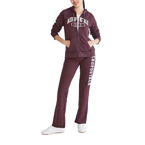 AEROPOSTALE womens Logo Full Zip Hoodie- Arches- 1987