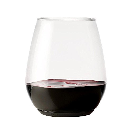 TOSSWARE POP 18oz Vino XL SET OF 12, Premium Quality, Recyclable, Unbreakable & Crystal Clear Plastic Wine Glasses, 12 Cou...
