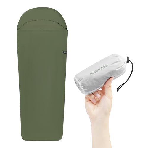 Naturehike 4.5oz Ultralight Washable Sleeping Bag Liner, Lightweight Adult Sleep Sack & Travel Sheets for Backpacking, Hot...