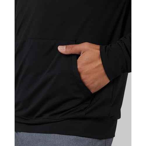 32 Degrees Men's Cool Classic Long Sleeve Hooded T-Shirt | Anti-Odor | 4-Way Stretch | Moisture Wicking