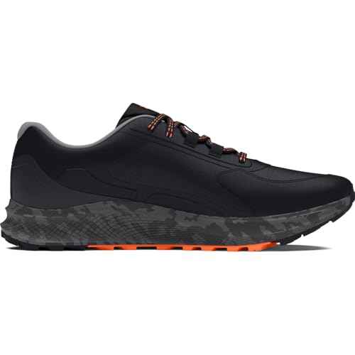 Under Armour Men's Charged Bandit Trail 3, (001) Black/Black/Orange Blast, 10.5, US
