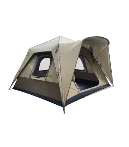 Black Taurus Turbo Heavy-Duty Camping Tent – Quick-Setup 4-Season Family Tent with Waterproof 150D Shell & Instant Frame –...