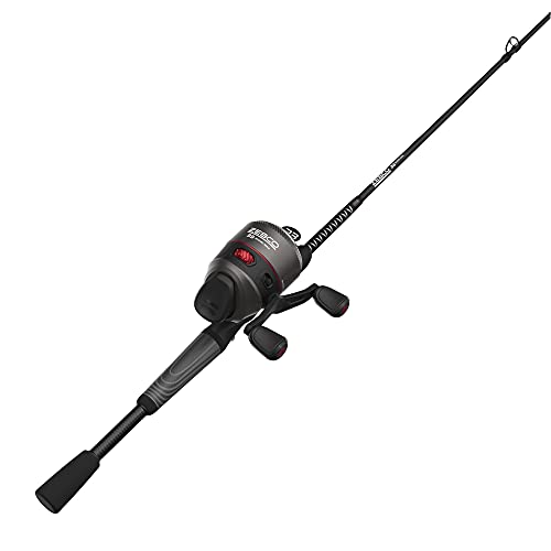 Zebco 33 Rhino Tough Spincast Reel and 2-Piece Fishing Rod Combo, Durable E-Glass Rod with ComfortGrip Handle, Quickset An...