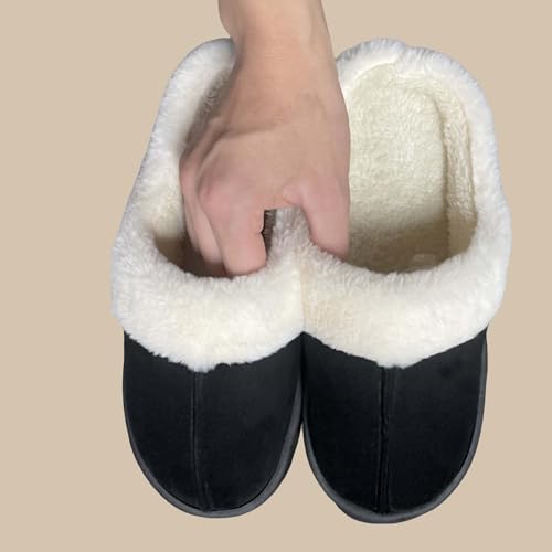 Women's Memory Foam Slippers Fluffy Winter House Shoes Indoor and Outdoor