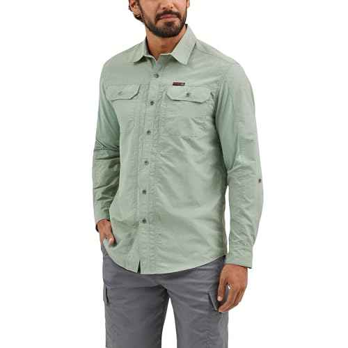 ATG by Wrangler Men's Long Sleeve Mixed Material Shirt
