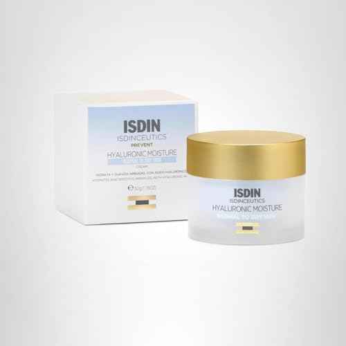 ISDIN Isdinceutics Hyaluronic Moisture Normal to Dry Skin Daily Face Moisturizer with Hyaluronic Acid 1.76 OZ