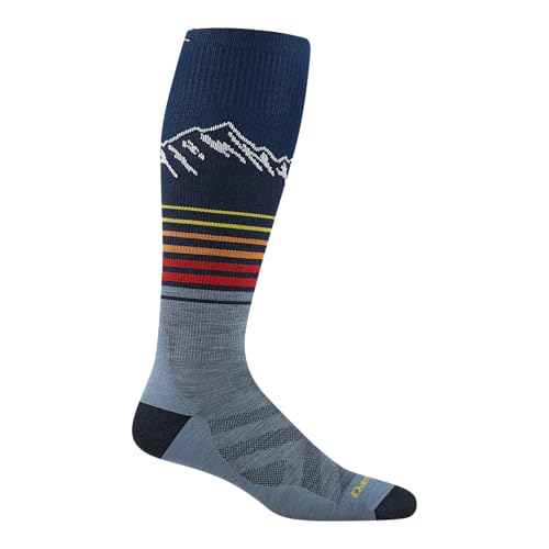 Darn Tough Vermont Mens Steep Lines OTC Lightweight with Cushion