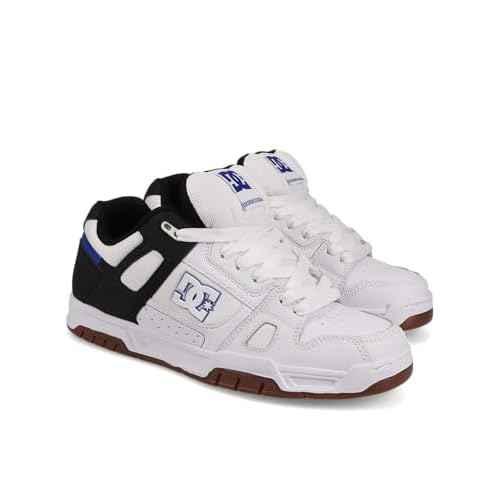 DC Men's Stag Skate Shoe, Black/Grey/Lime, 7