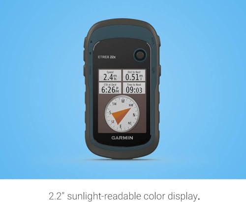 Garmin 010-02256-00 eTrex 22x, Rugged Handheld GPS Navigator, Black/Navy