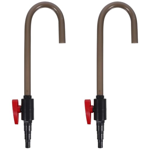 POPETPOP 2 Pcs Hanging Aquarium Hook Water Changer Tool - Bent Wall Mounted Fish Tank Water Changer with Flow Switch, Aqua...