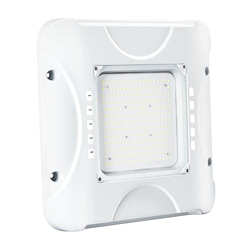 Parmida LED Canopy Light, 150W, 0-10V Dimmable, 100-277VAC, IP65 Waterproof, ETL, Shop Light, 5700K, 16.5" x 16.5", Gas St...