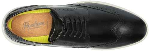 Florsheim Men's Dynamo Wingtip Oxford, Black and White, 10.5 Medium