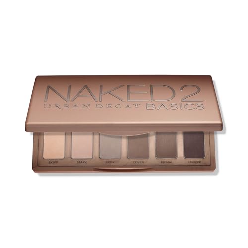 URBAN DECAY Naked 2 Basics Mini Eyeshadow Palette - 6 Matte Nude Shadows, Multi-Use Powder for Eye, Contour, or Brows, Ult...