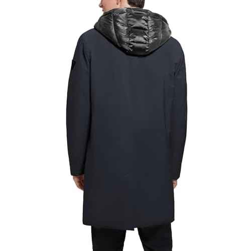 GUESS Men's Colin City Raincoat Trench