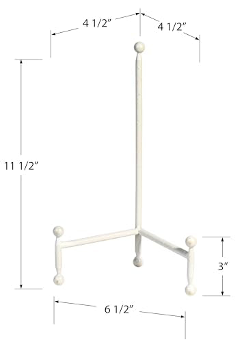 Red Co. Decorative Tripod Plate Stand and Art Holder Easel in Black Finish - 14" h