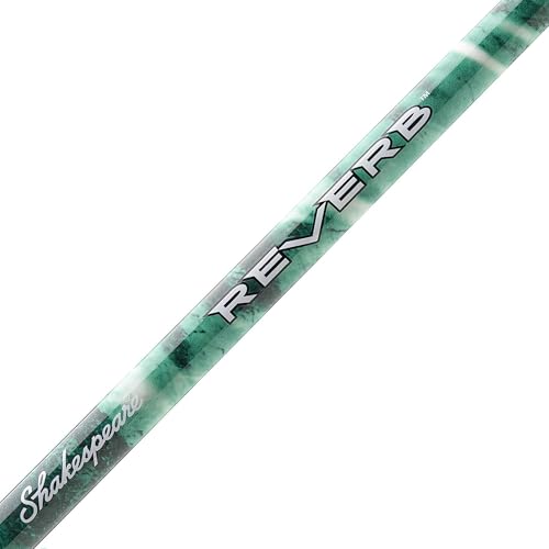 Shakespeare Reverb Spinning Reel and Fishing Rod Combo Durable Tubular Glass Rod Blank Construction, EVA Handle