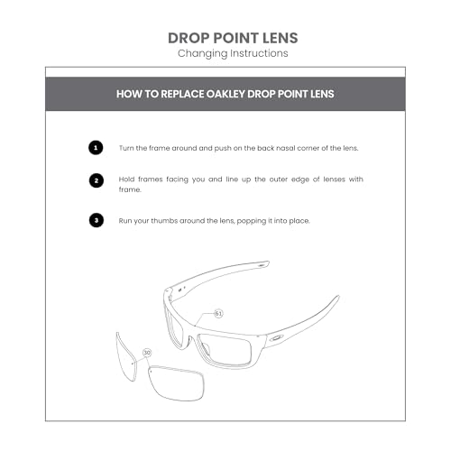 OAKLEY Original Drop Point OO9367 Replacement Lenses For Men For Women Bag+ Bundle Microfiber Pouch -FRAMES NOT INCLUDED