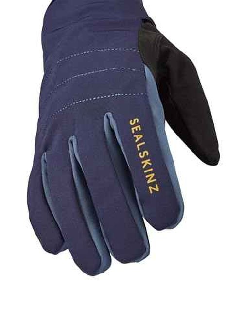 SEALSKINZ Lyng Waterproof All Weather Glove with Fusion Control, Navy Blue/Black/Yellow, XXL