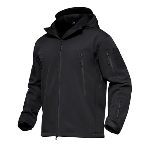 MAGCOMSEN Men's Jacket Tactical Performance Waterproof Softshell Jackets Fleece Lined Ski Snow Winter Windbreaker