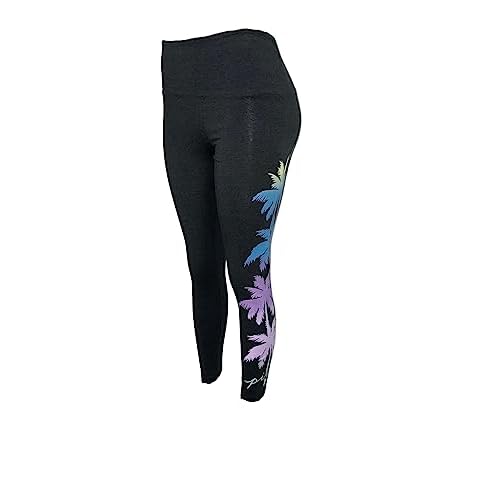 Victoria's Secret Pink Active High Waist Full Length Cotton Palm Legging Color Pure Black/Dark Gray New