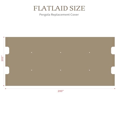 Pergola Canopy Replacement Cover for Lowe's Allen + Roth 10x10 Ft Freestanding Pergola, 200" x 103" Shade Cover, Compatibl...