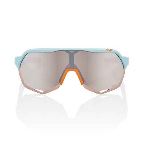 100% S2 Sport Performance Cycling Sunglasses (Soft Tact Two Tone - HiPER Silver Mirror Lens)