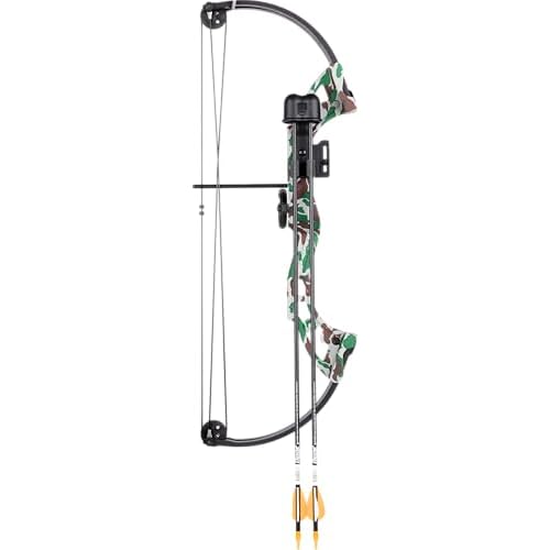 Bear Archery Brave Youth Bow Includes Whisker Biscuit, Arrows, and Arrow Quiver Recommended for Ages 8 and Up, Right Hand