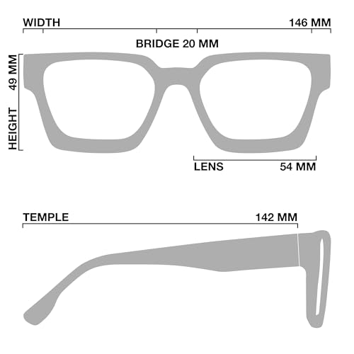 livho Oversized Blue Light Blocking Glasses for Woman and Men - Rectangle Fashion Glasses for Computer, Chic Preppy Frame