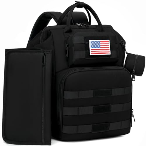 ROSEGIN Diaper Bag Backpack for Dad and Men, Large Travel Baby Bag with Changing Pad, Pacifier Case, Removable Flag Patch...