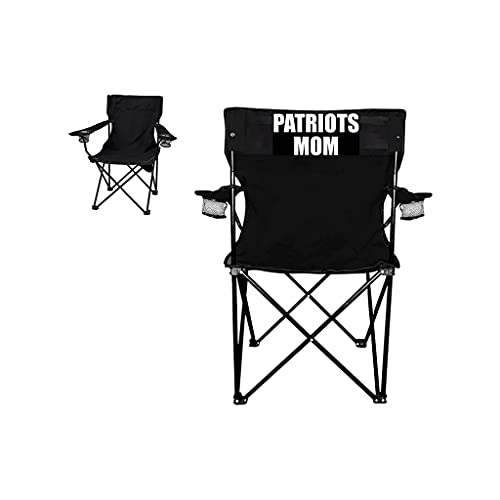 VictoryStore Outdoor Camping Chair - Patriots Mom Black Folding Camping Chair with Carry B