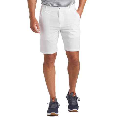 PUMA Men's 101 Solid Short 9, White Glow, 28