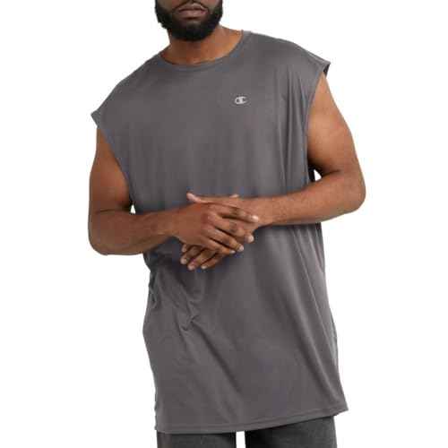 Champion Men's Sleeveless T-shirt, Sport Tank, Muscle T-shirt for Men (Reg. Or Big & Tall)