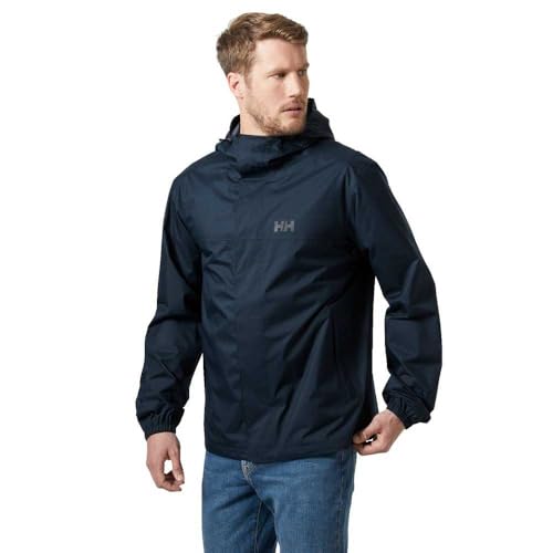 Helly-Hansen Vancouver Rain Jacket - Men's Waterproof, Breathable, Adjustable Hood, Seam-Sealed