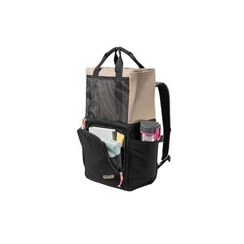 Coleman Now Backpack/Tote Bag Cooler, 20/24 Can Cooler with Leak-Proof Liner & Large Pocket Compartments, Made from 100% Recycled Fabric, Great for Moms, Weekends, Travel, Picnic, Beach, & More