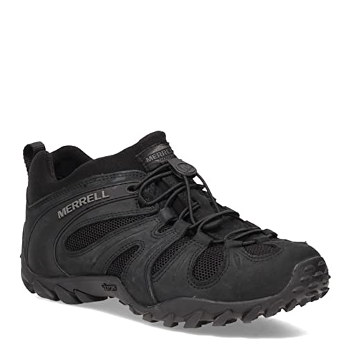 Merrell Men's Chameleon 8 Stretch Tactical Work Shoes, Waterproof Nubuck & Mesh Upper Ultra-Lightweight Hiking Combat Boots