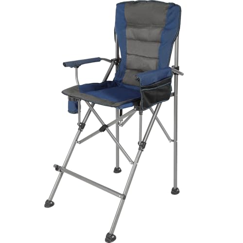 Stonehomy Extra Tall Folding Chairs for Adults 330lbs, Portable Bar Height Foldable Director Chairs for Camping Outside, C...