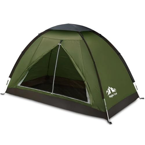 Night Cat Backpacking Tent for One 1 to 2 Persons Lightweight Waterproof Camping Hiking Tent for Adults Kids Scouts Easy S...
