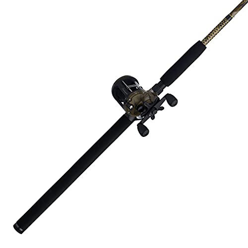 Ugly Stik 7’ Camo Conventional Fishing Rod and Reel Casting Combo, Right Handle Position, Ugly Tech Construction With Clea...