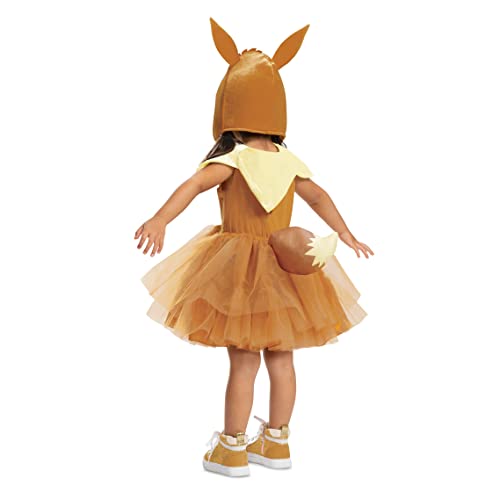 Disguise Eevee Costume Tutu, Official Pokemon Toddler Costume Dress and Headpiece, Size (12-18 months)