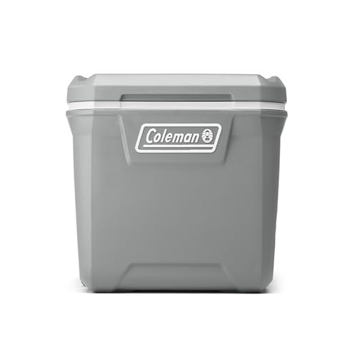 Coleman Classic Series Insulated Portable Rolling Cooler with Wheels, Leak-Resistant Outdoor Hard Cooler Keeps Ice up to 5 Days, 65-Quart
