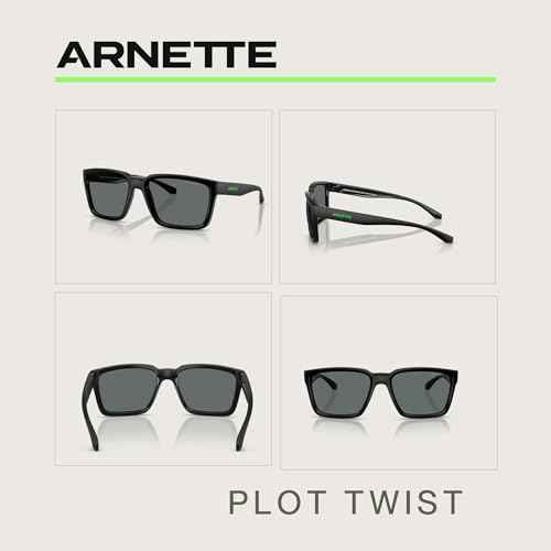 ARNETTE Plot Twist AN4346 Square Sunglasses for Men +BUNDLE with ACCESSORY EYEWEAR KIT