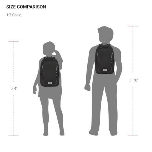 SwissGear Shield Laptop Backpack, Black, 18.5"x12"x6"