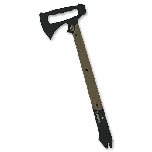 Gerber Gear Downrange Tactical Tomahawk Survival Multitool, Made in USA Camping Axe with Hammer Head and Steel Pry Bar, In...
